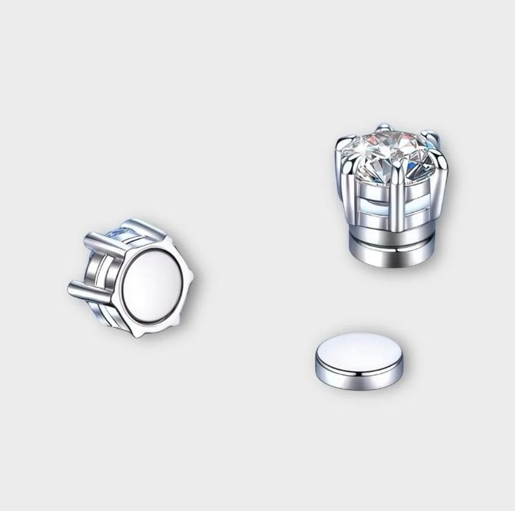 Moissanite Magnetic Stud Earrings