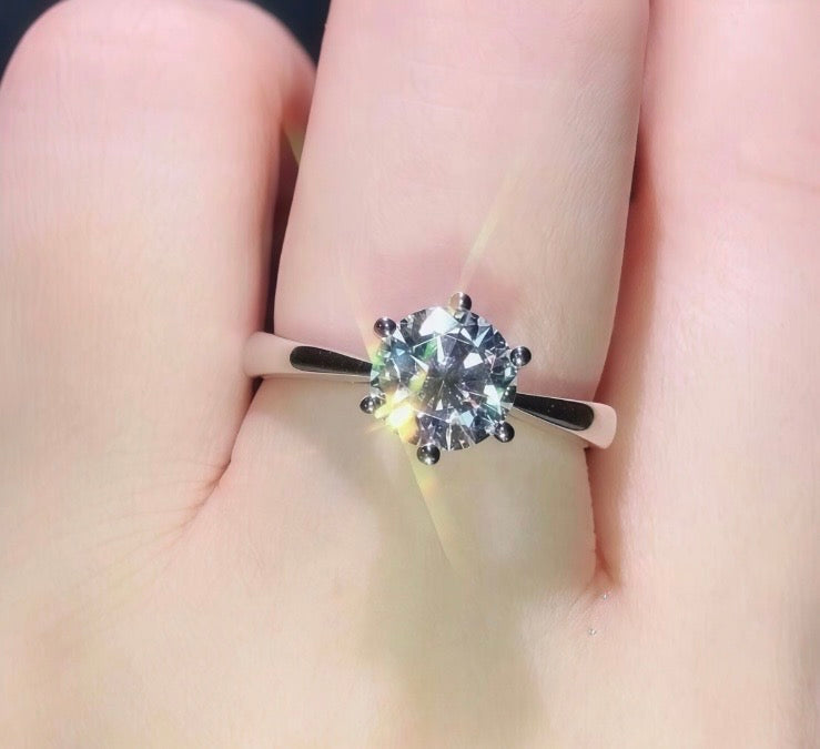 Moissanite Stud Rings