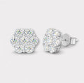 Moissanite Flower Earrings