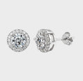 Halo Moissanite Earrings