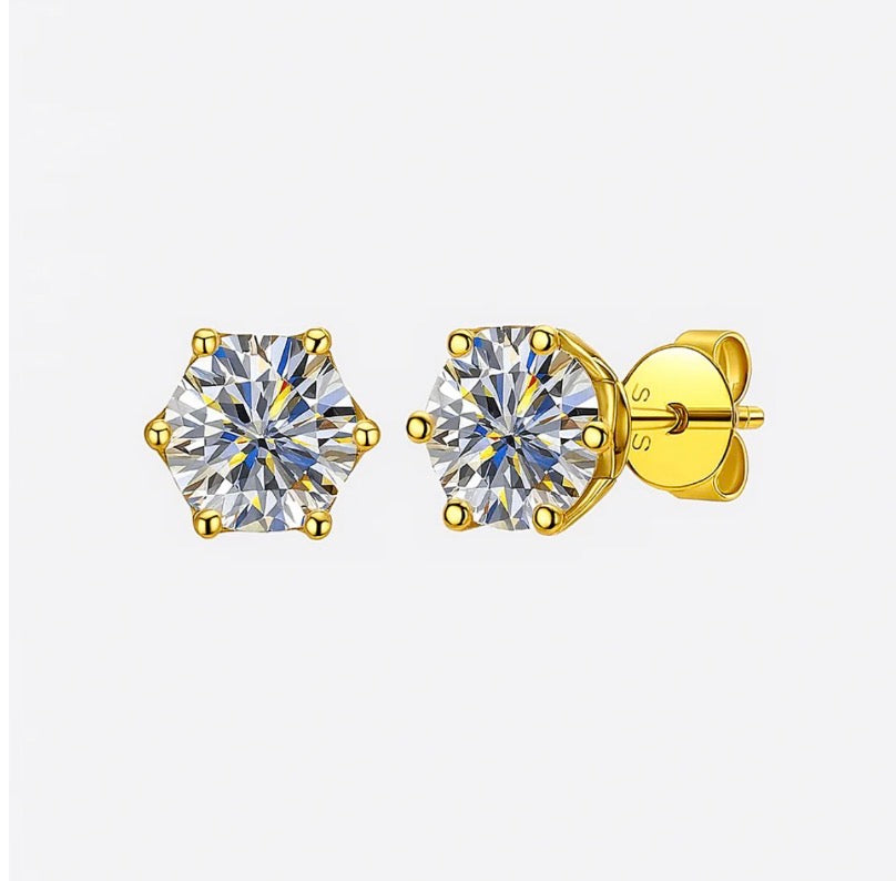 Moissanite Stud Earrings