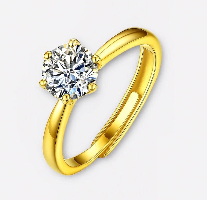 Moissanite Stud Rings