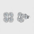 Moissanite Clover Earrings