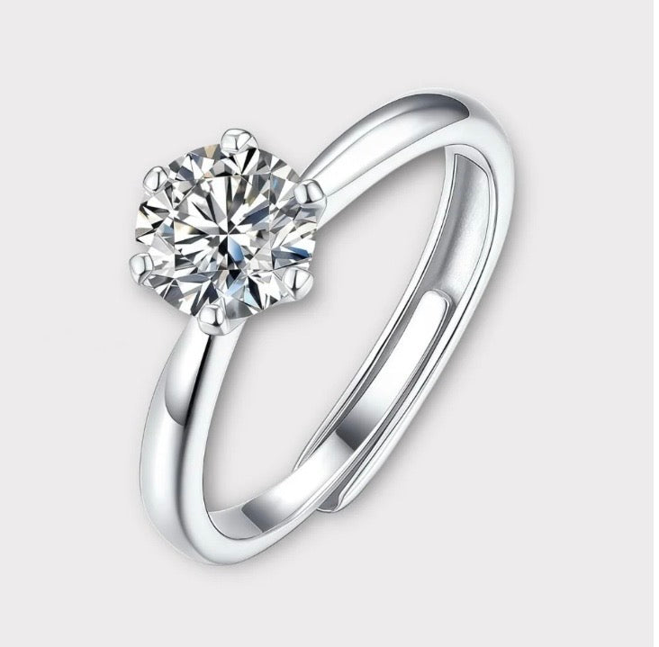 Moissanite Stud Rings
