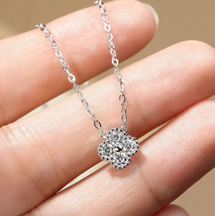 Moissanite Clover Necklace