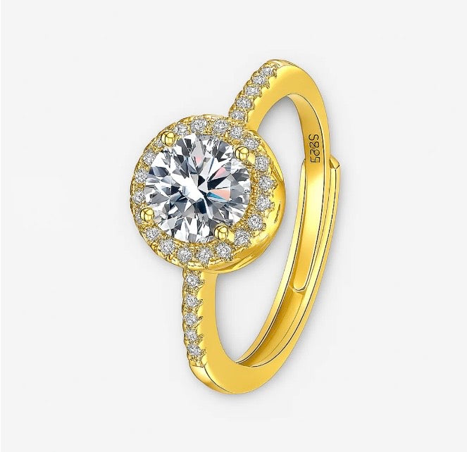 Moissanite Halo Ring