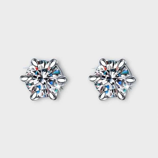 Moissanite Magnetic Stud Earrings