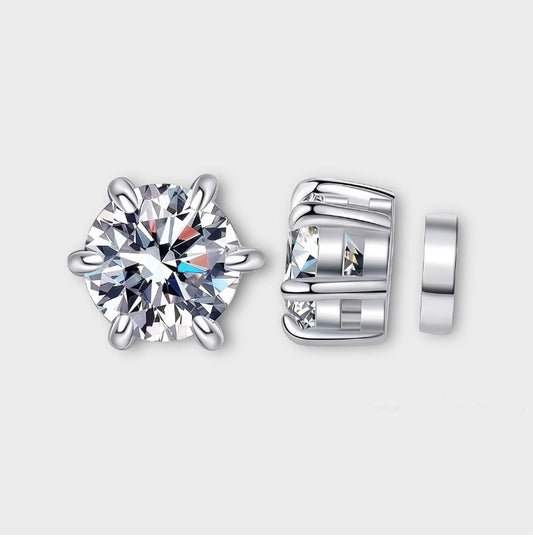 Moissanite Magnetic Stud Earrings