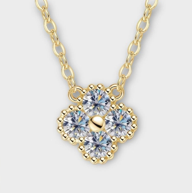Moissanite Clover Necklace