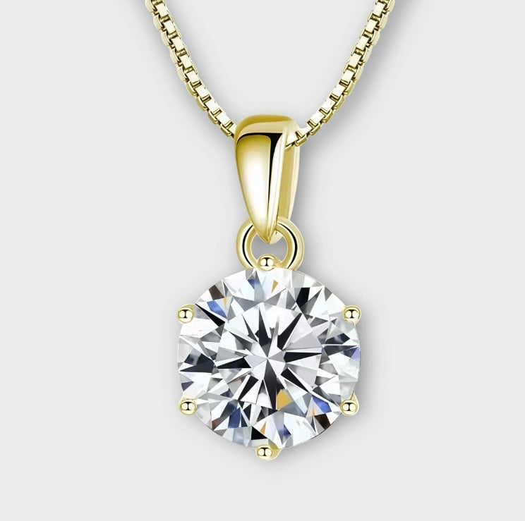 Moissanite Stud Necklace