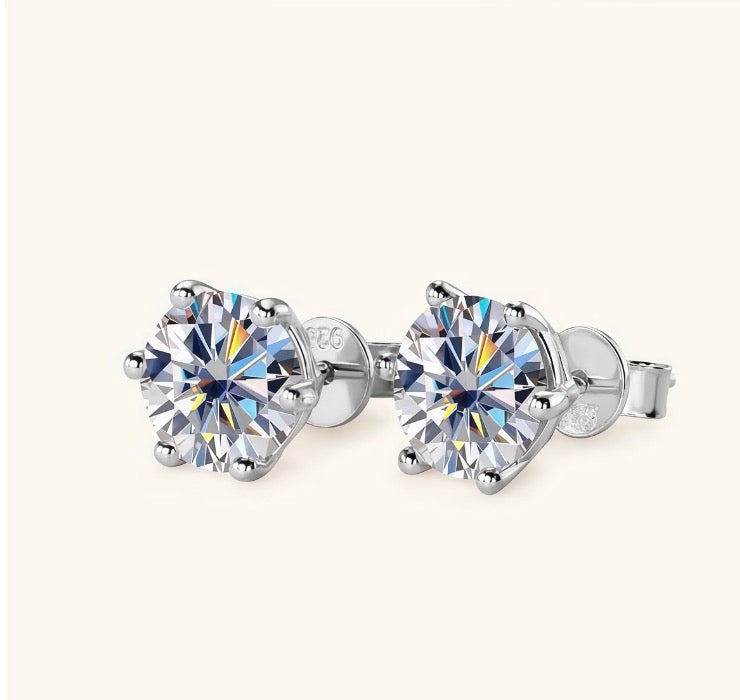 Moissanite Stud Earrings